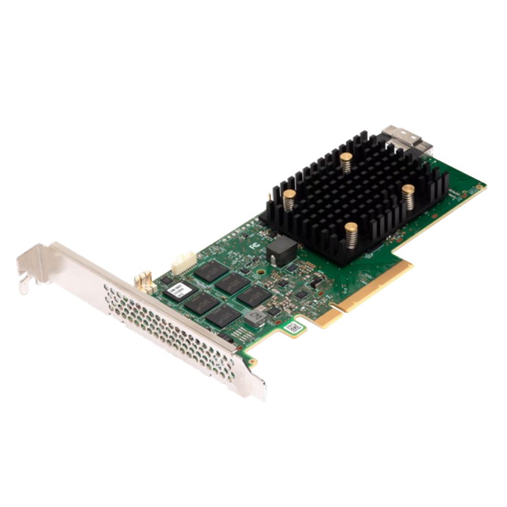 RAID-контроллер Broadcom MegaRAID 9560-8I SGL (05-50077-01 / 05-50077-01004) PCIe 4.0 x8 LP, SAS/SATA/NVMe, RAID 0,1,5,6,10,50,60, 8port(1 * int SFF8654), 4GB Cache, 3908ROC, RTL (007479)
