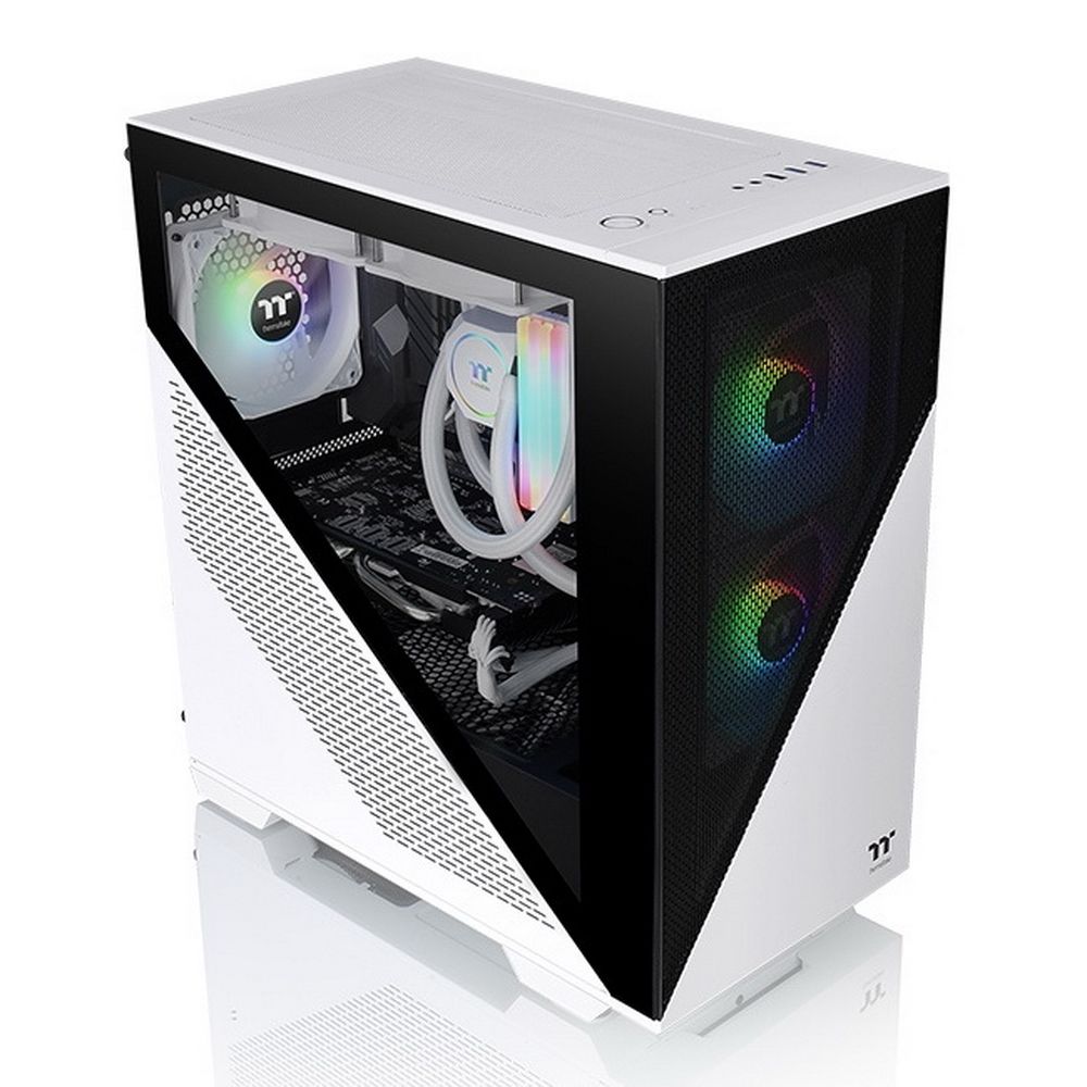 Корпус Thermaltake Divider 170 TG ARGB Snow/White CA-1S4-00S6WN-00 /Win/SPCC/Tempered Glass*1/120mm ARGB PWM Fan*2
