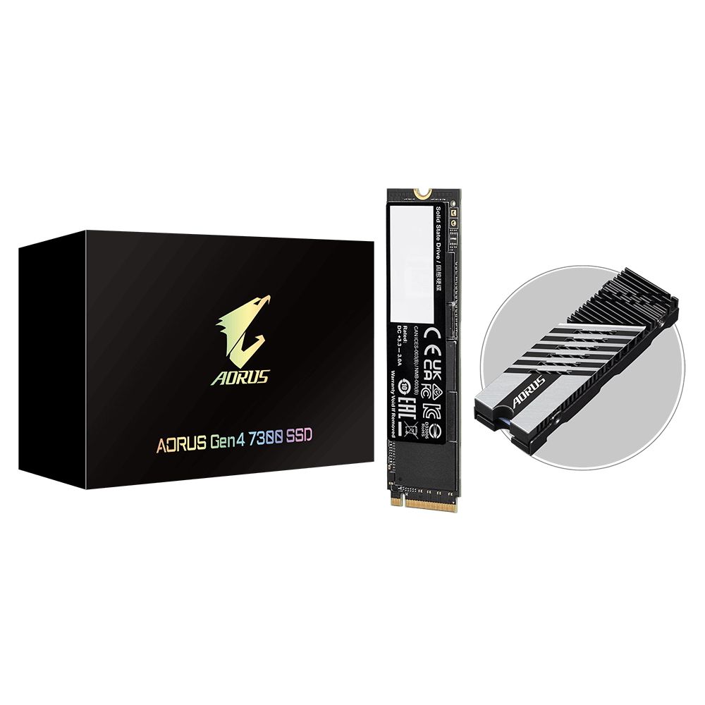 Твердотельный накопитель SSD Gigabyte AORUS 2TB M.2 2280 AG4732TB Client PCI-Express 4.0 x4, NVMe 1.4 7300/6850 RTL