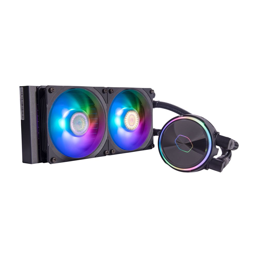 Жидкостная система охлаждения Cooler Master PL240 Flux, LGA1700 |MLY-D24M-A23PZ-R1| PL240 Flux, 240 x 27mm wide radiator, 120mm ARGB Gen2 fan*2, Pump ARGB Gen 2 LED, LGA1700