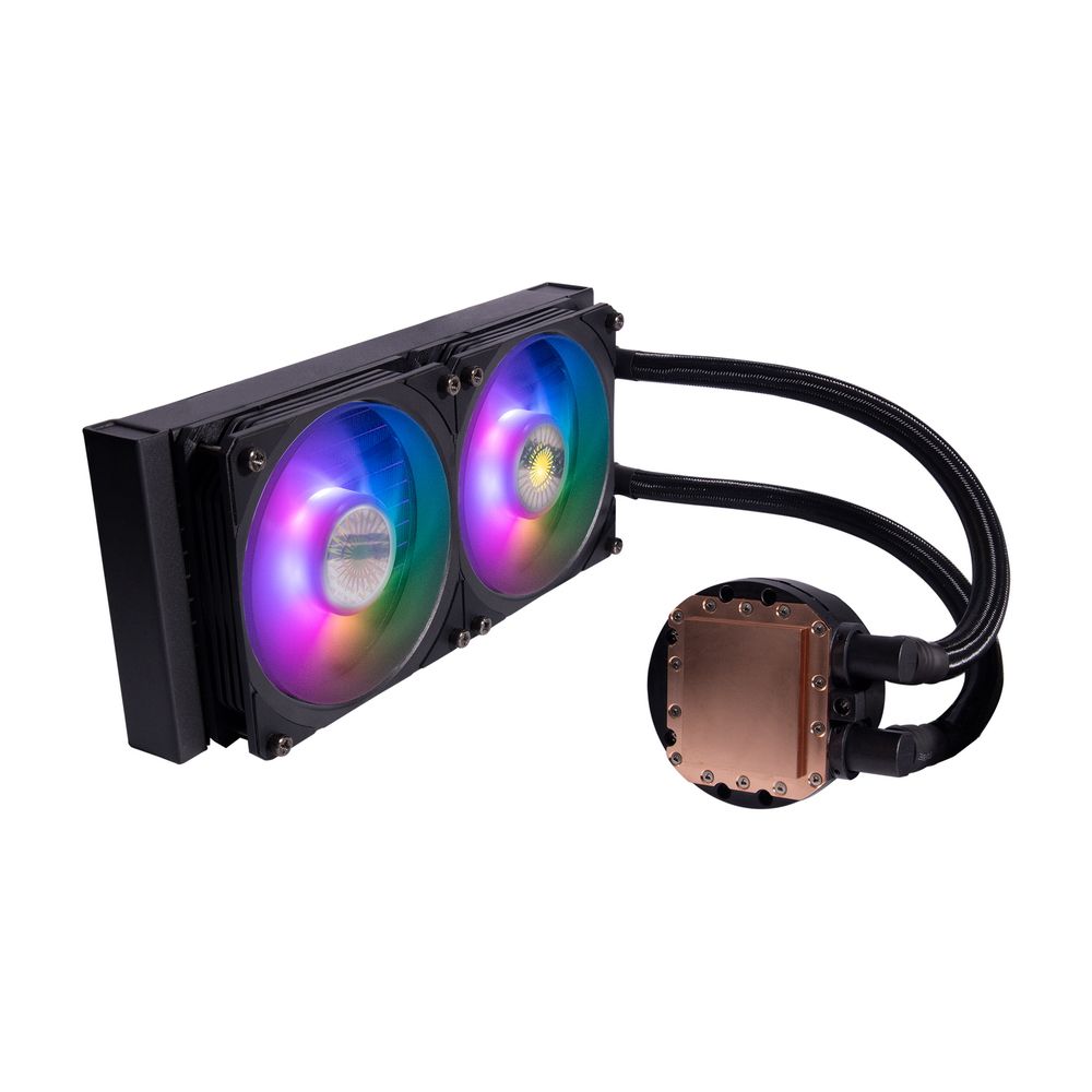 Жидкостная система охлаждения Cooler Master PL240 Flux, LGA1700 |MLY-D24M-A23PZ-R1| PL240 Flux, 240 x 27mm wide radiator, 120mm ARGB Gen2 fan*2, Pump ARGB Gen 2 LED, LGA1700