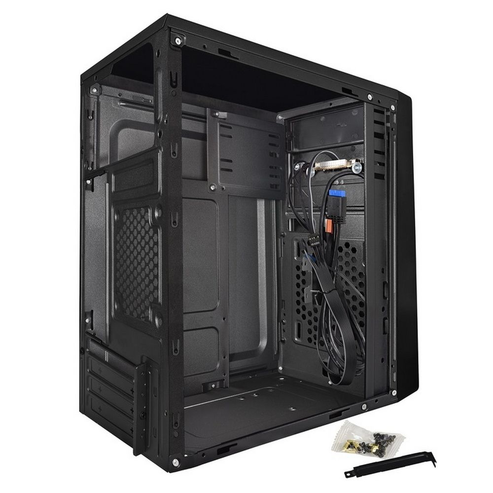 Корпус Exegate Minitower BAA-107U-AAA350 (mATX, БП AAA350 с вент. 8см, 1*USB+2*USB3.0, аудио, черный