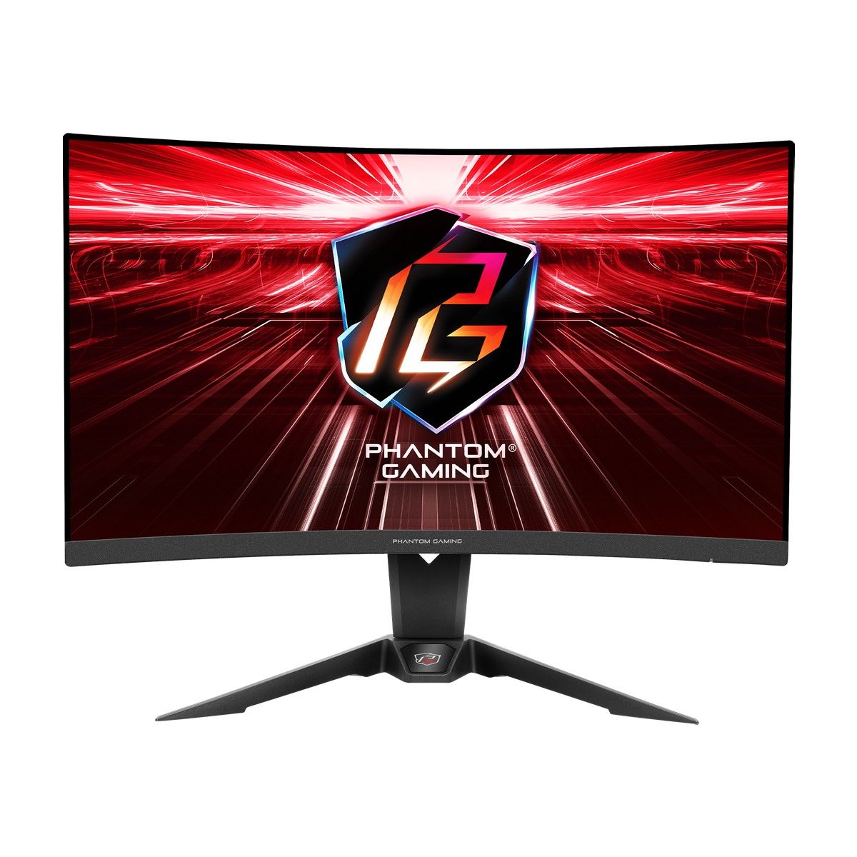 Монитор ASRock 27" Phantom Gaming PG27Q15R2A Black (VA, 2560x1440, HDMI+HDMI+DP, 1 ms, 178°/178°, 550 cd/m, 4000:1, 165Hz, HDR400, MM, Curved 1500R, Height adjustment)