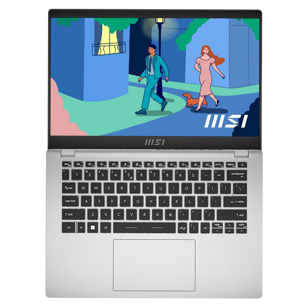 Ноутбук MSI Ноутбук MSI Modern 14 C12M-240XRU Intel Core i5-1235U/8Gb/SSD512Gb/14"/IPS/FHD/DOS/silver