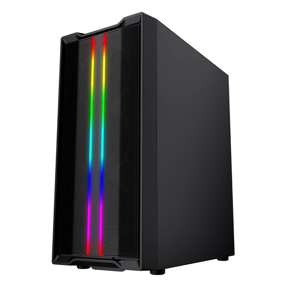 Корпус Powercase Mistral Evo, Tempered Glass, 1x 120mm PWM ARGB fan + ARGB Strip + 3x 120mm PWM non LED fan, чёрный, ATX (CMIEB-F4S)