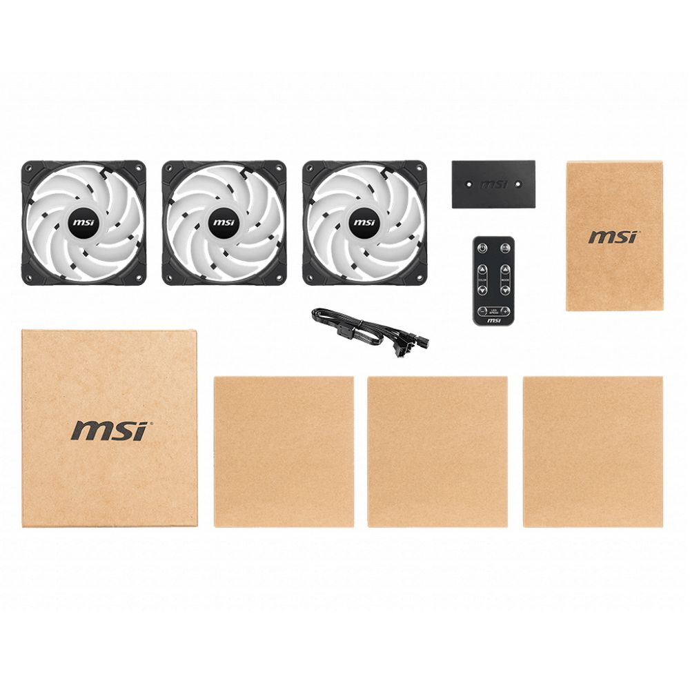 Вентилятор в корпус MSI MAX F12A-3H 3*ARGB 120mm fans with hub and remote control