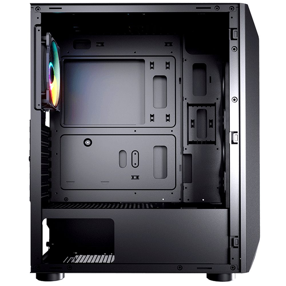 Корпус Cougar MX410 Mesh-G RGB, 4x 120mm ARGB fan + HUB, без БП, боковое окно, чёрный, ATX