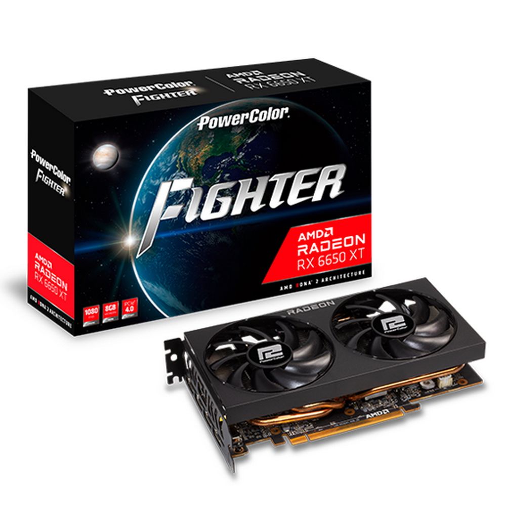 Видеокарта PowerColor RX6650XT 8GB Fighter GDDR6 128-bit HDMI DPx3
