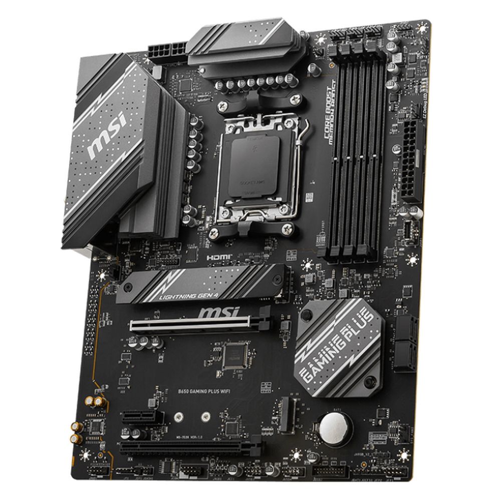 Материнская плата MSI B650 GAMING PLUS WIFI B650, AM5, 4*DDR5, 2*PCIEx16, 1*PCIEx1, 2*M.2, 2*TypeC, 3*USB3.2Gen2, 6*USB3.2Gen1, 4*USB2.0, 4*SATA3.0, 2.5G, DP, HDMI, ATX, RTL