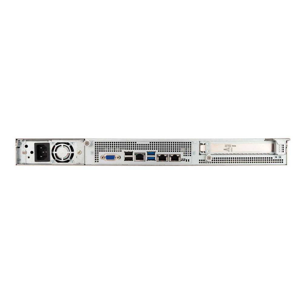 Корпус In-Win Компьютерный IW-RS104-07 Single 650w Acbel/FAN 4056mm*6/SLIMSAS*4 BP)/2.5"/3.5" hot-swap HDD tray (gray color)*4/28"RAIL/power cord*2/I/O shield universal/ Riser Card for 1Uxx-07 series , PCIe Gen 3 x 16, left-facing 90degree
