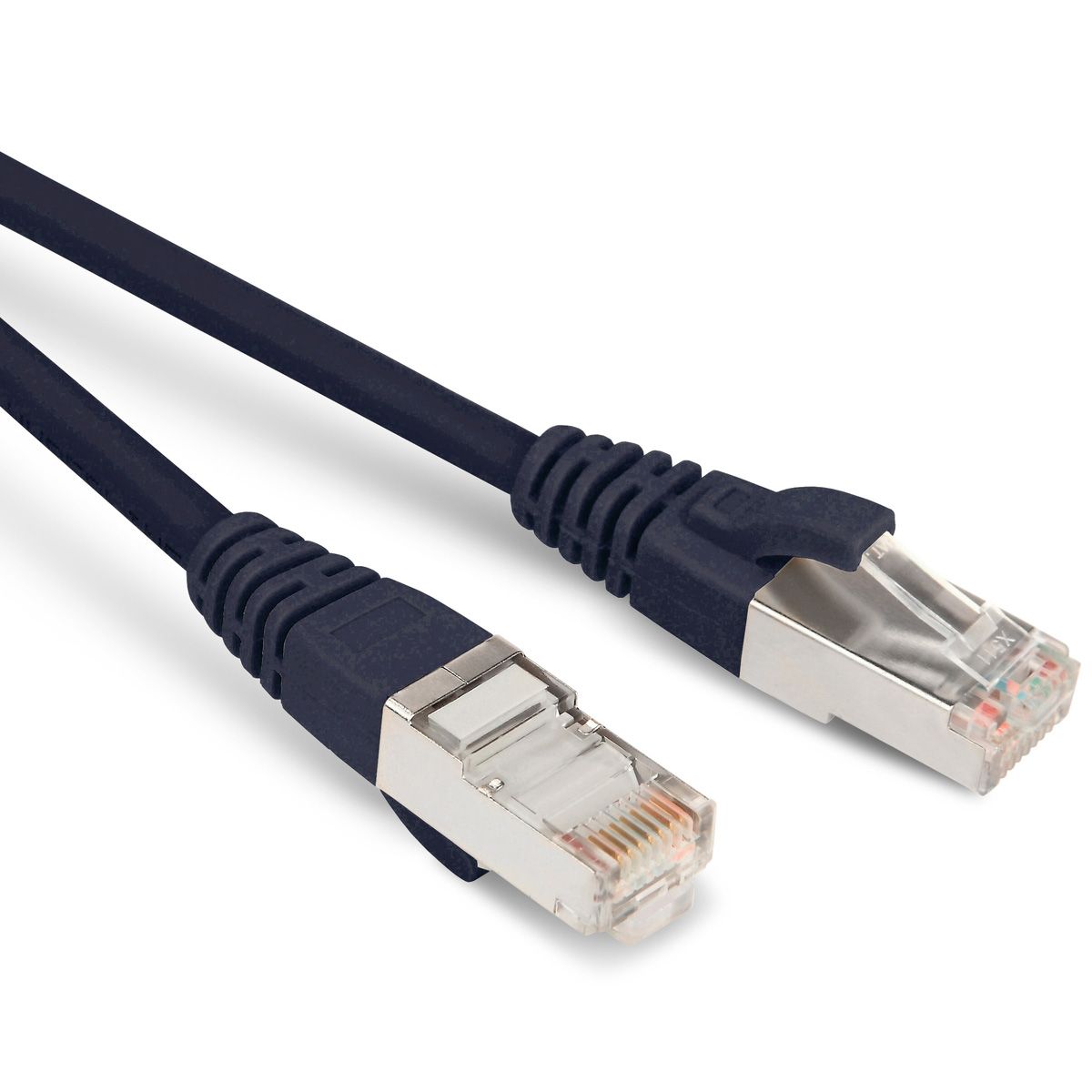 Кабельная сборка Hyperline Hyperline PC-LPM-STP-RJ45-RJ45-C5e-3M-LSZH-BK Патч-корд F/UTP, экранированный, Cat.5е