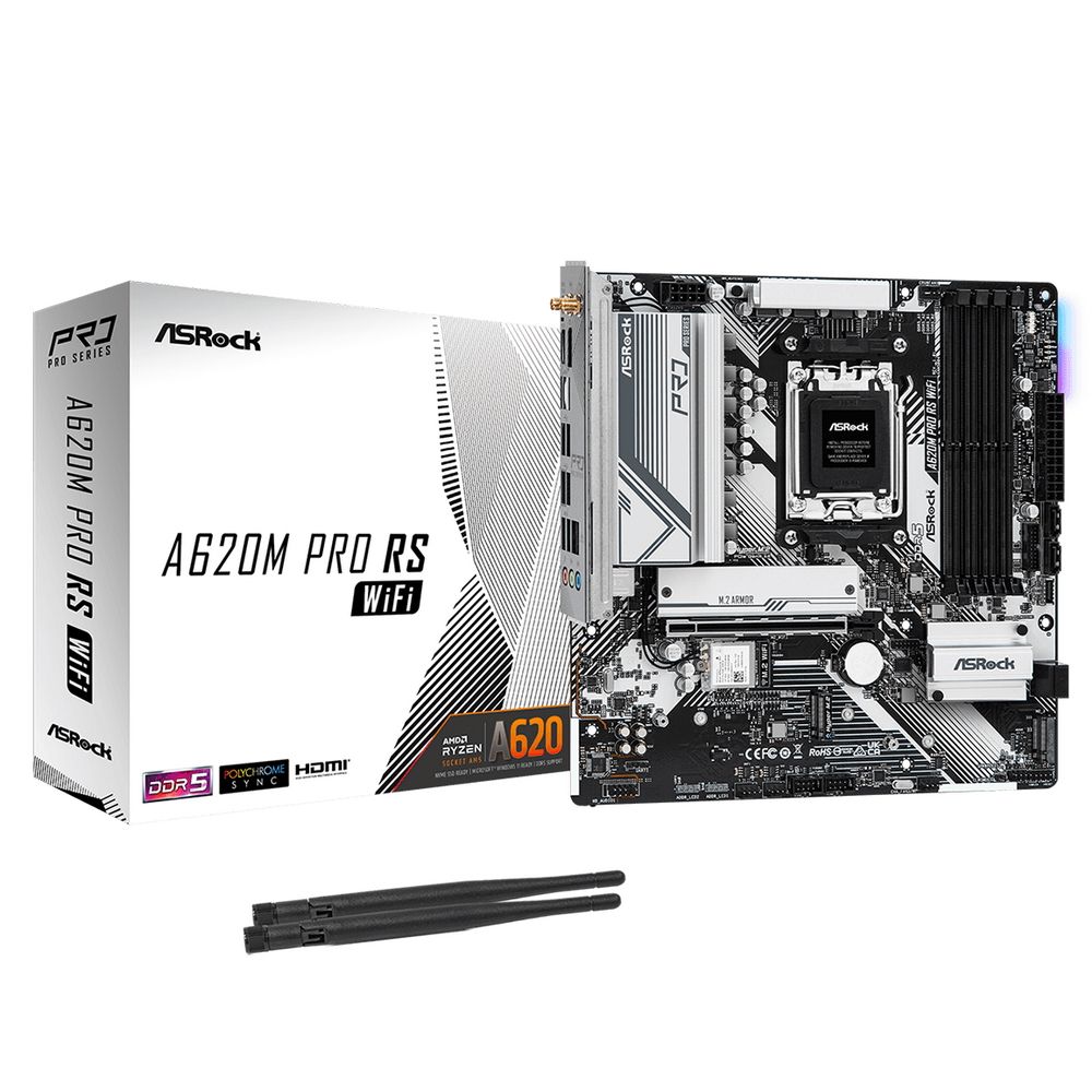 Материнская плата ASRock A620M PRO RS WIFI, RTL