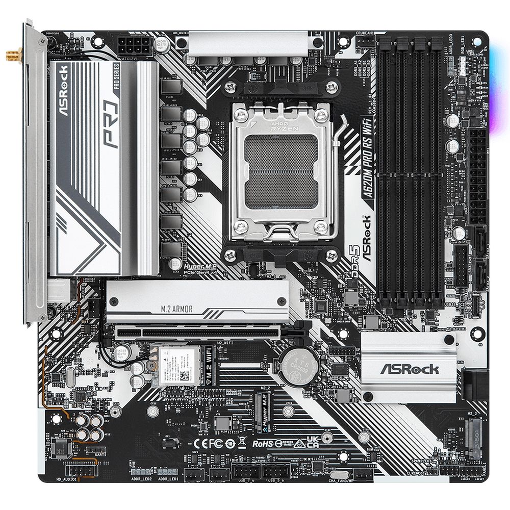 Материнская плата ASRock A620M PRO RS WIFI, RTL