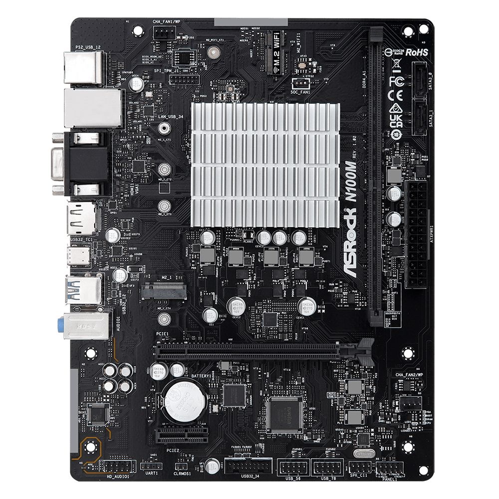 Материнская плата ASRock N100M, RTL