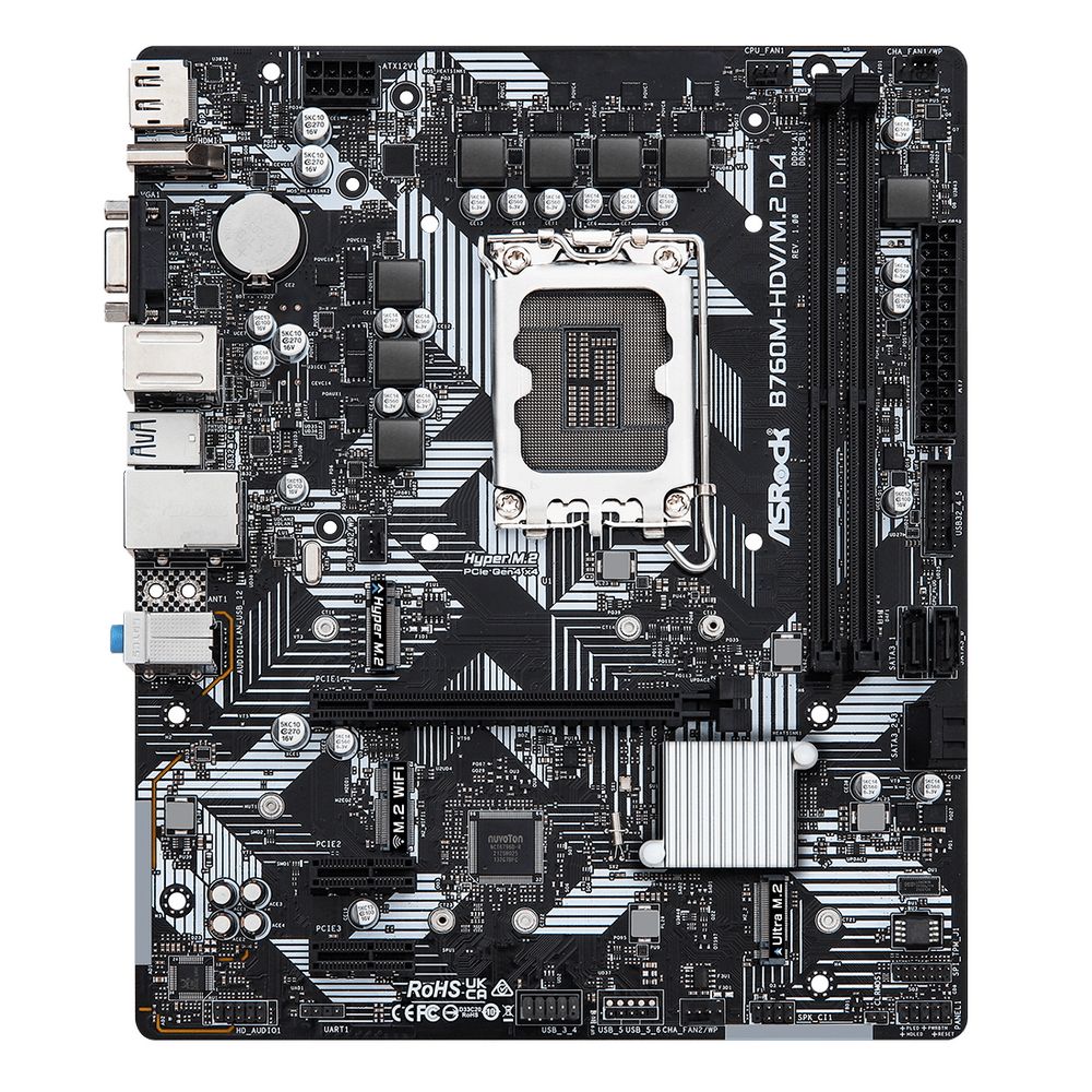 Материнская плата ASRock B760M-HDV/M.2 D4, RTL