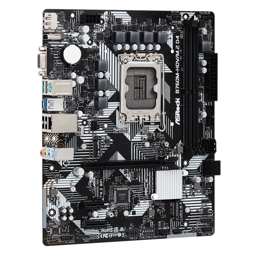 Материнская плата ASRock B760M-HDV/M.2 D4, RTL