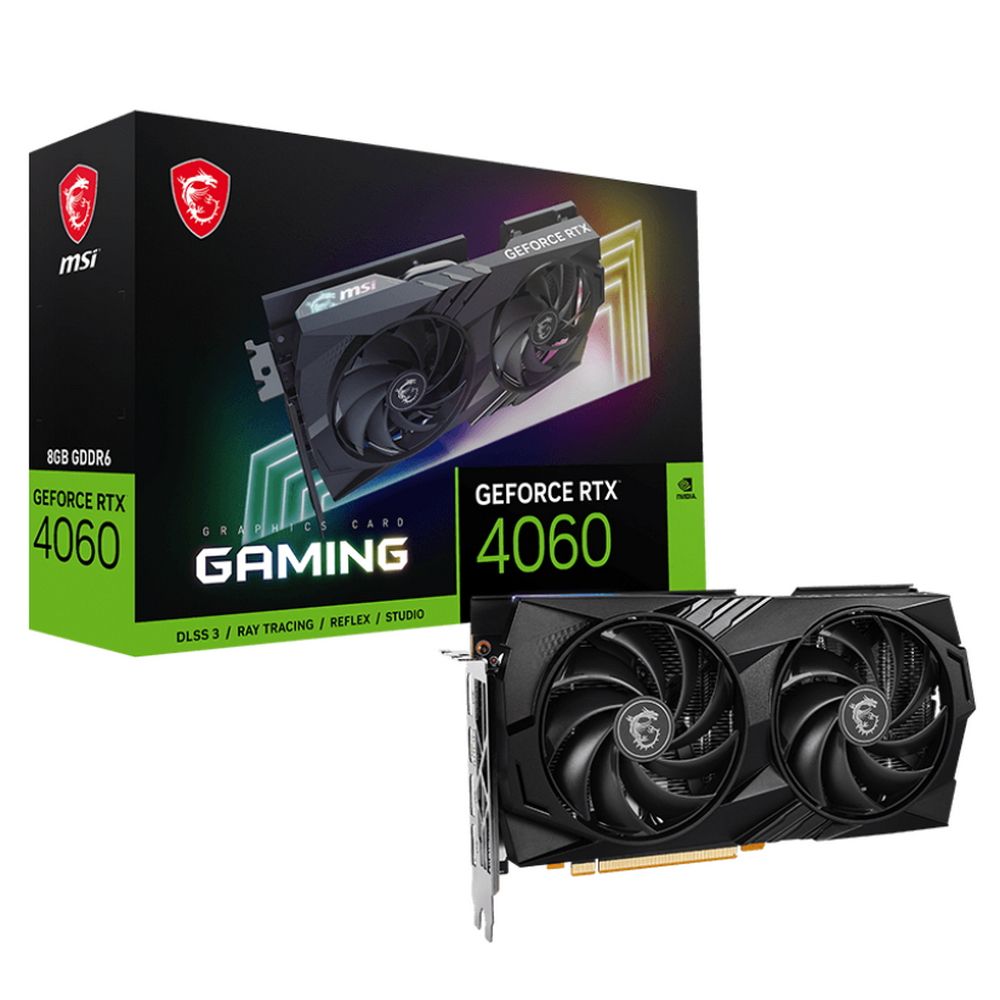 Видеокарта MSI RTX4060 GAMING 8GB GDDR6 128bit 3xDP HDMI 2FAN RTL