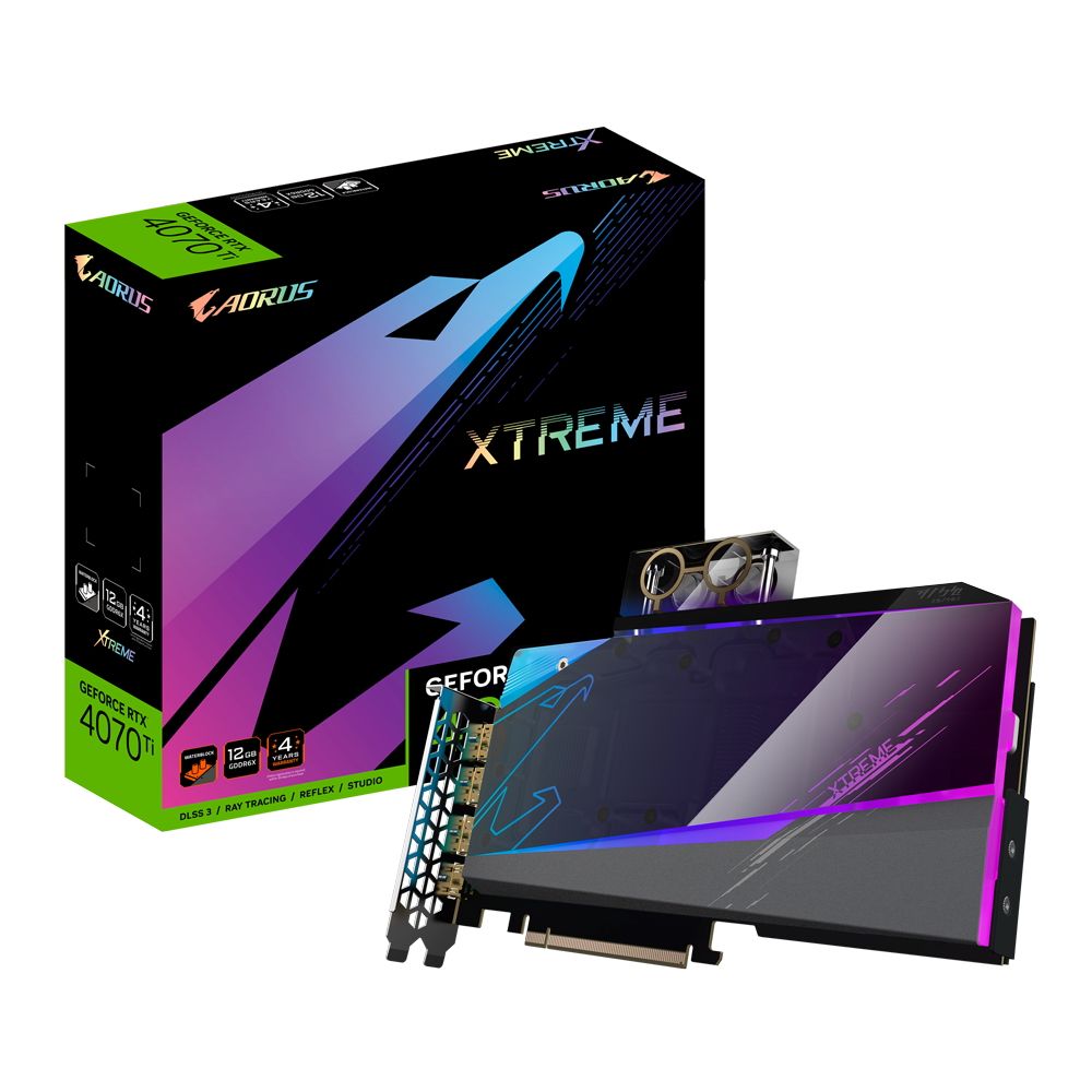 Видеокарта Gigabyte RTX4070Ti AORUS XTREME WATERFORCE WB 12GB