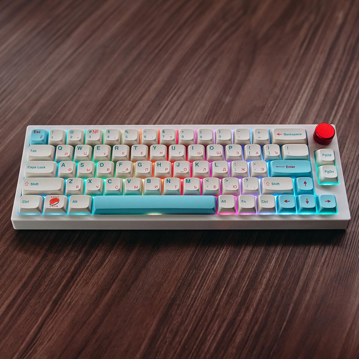Клавиатура Epomaker TH66 Pro Keyboard Budgerigar White Sushi