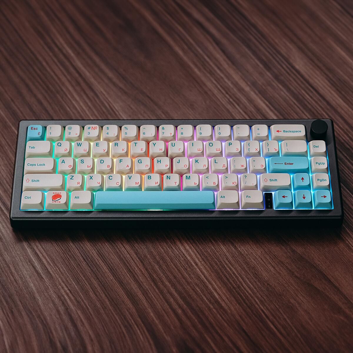 Клавиатура Epomaker EK68 Keyboard Gateron Pro 2.0 Yellow Black Sushi