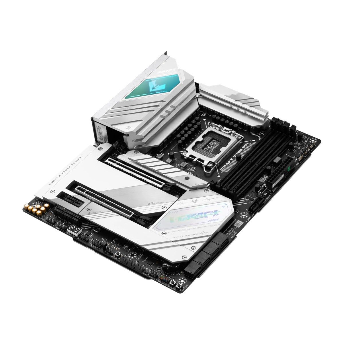 Материнская плата Maxsun MS-iCraft Z790 WIFI Z790, LGA1700, 4*DDR5, 1*PCIEx16, 2*PCIEx4, 1*PCIEx1, 4*M.2, 2*TypeC, 6*USB3.2Gen1, 7*USB2.0, 4*SATA3.0, 2*2.5G, DP, HDMI, ATX, RTL