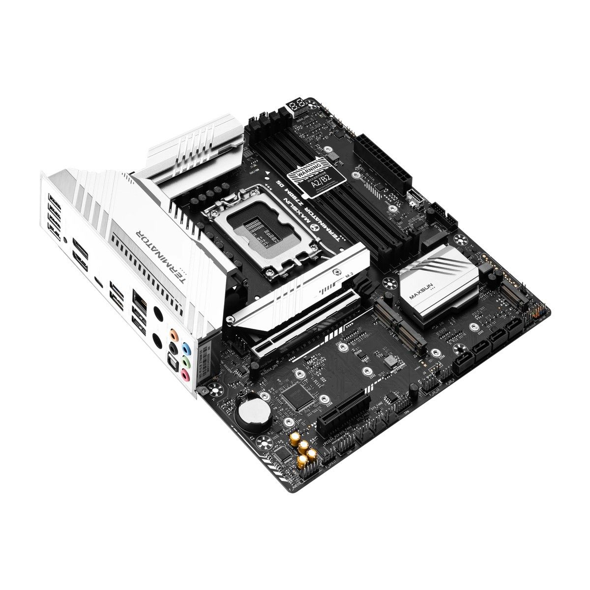 Материнская плата MS-Terminator Z790M D5, Z790, 4xDDR5, 1xPCIEx16,1xPCIEx4 ,5xM.2, Front1xType-C,2xUSB3,3xUSB2, Rear1xType-C,4xUSB3,4xUSB2, 4xSATA3, 2,5GLan, HDMI+DP, mATX, RTL