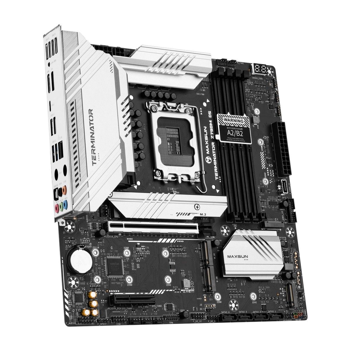 Материнская плата MS-Terminator Z790M D5, Z790, 4xDDR5, 1xPCIEx16,1xPCIEx4 ,5xM.2, Front1xType-C,2xUSB3,3xUSB2, Rear1xType-C,4xUSB3,4xUSB2, 4xSATA3, 2,5GLan, HDMI+DP, mATX, RTL