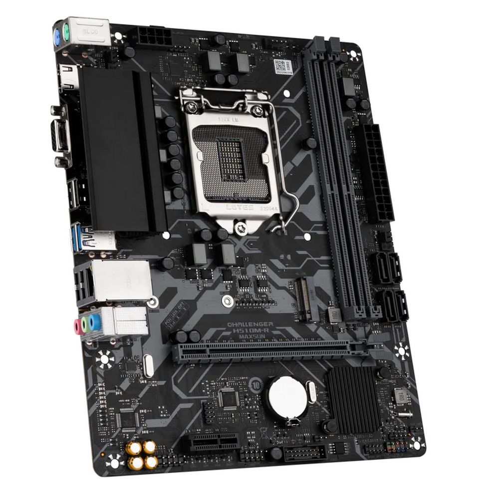 Материнская плата Maxsun MS-Challenger H510M-R H510, LGA1200, 2*DDR4, 1*PCIEx16, 1*PCIEx1, 1*M.2, 4*USB3.2Gen1, 6*USB2.0, 4*SATA3.0, 1G, VGA, HDMI, M-ATX, RTL