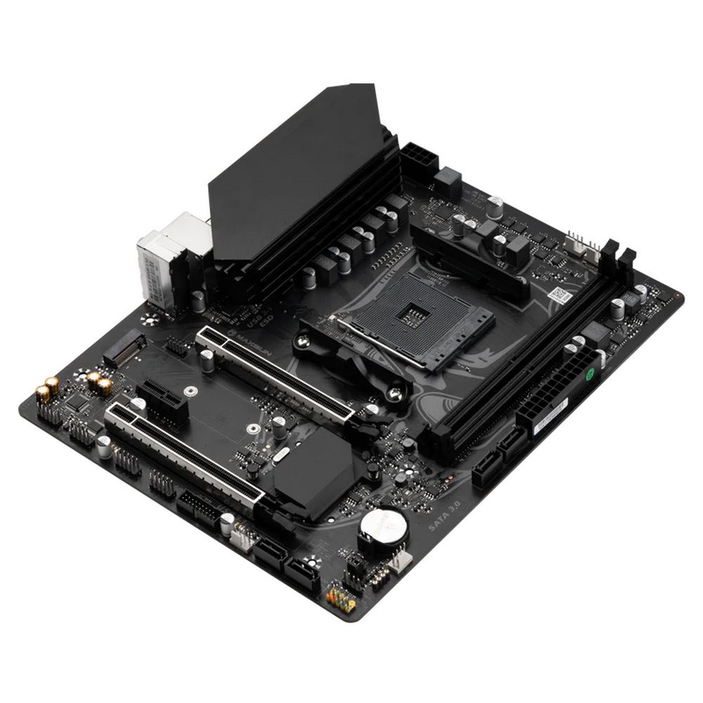 Материнская плата Maxsun MS-Terminator B550M B550, AM4, 2*DDR4, 1*PCIEx16, 1*PCIEx4, 1*PCIEx1, 1*M.2, 4*USB3.2Gen1, 6*USB2.0, 4*SATA3.0, 1G, VGA, HDMI, M-ATX, RTL