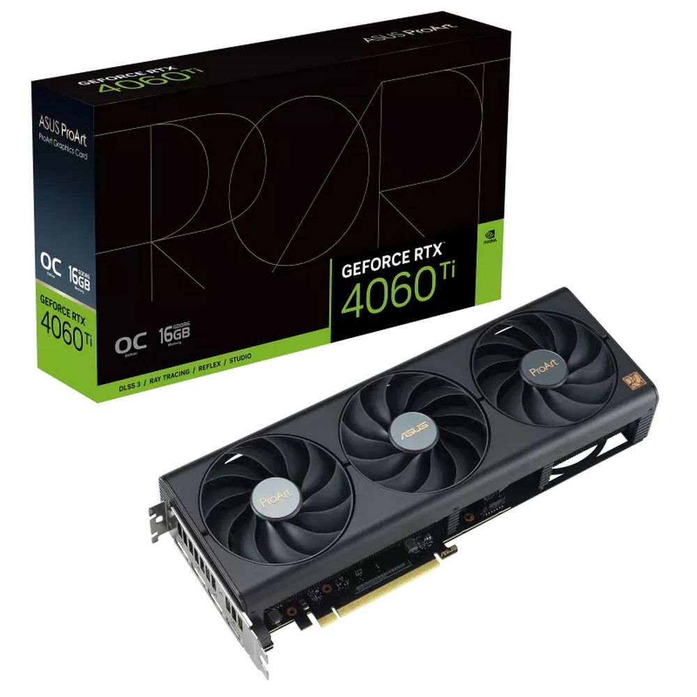 Видеокарта ASUS PROART-RTX4060TI-O16G /RTX4060TI 16G,HDMI,DP*3,16G,D6