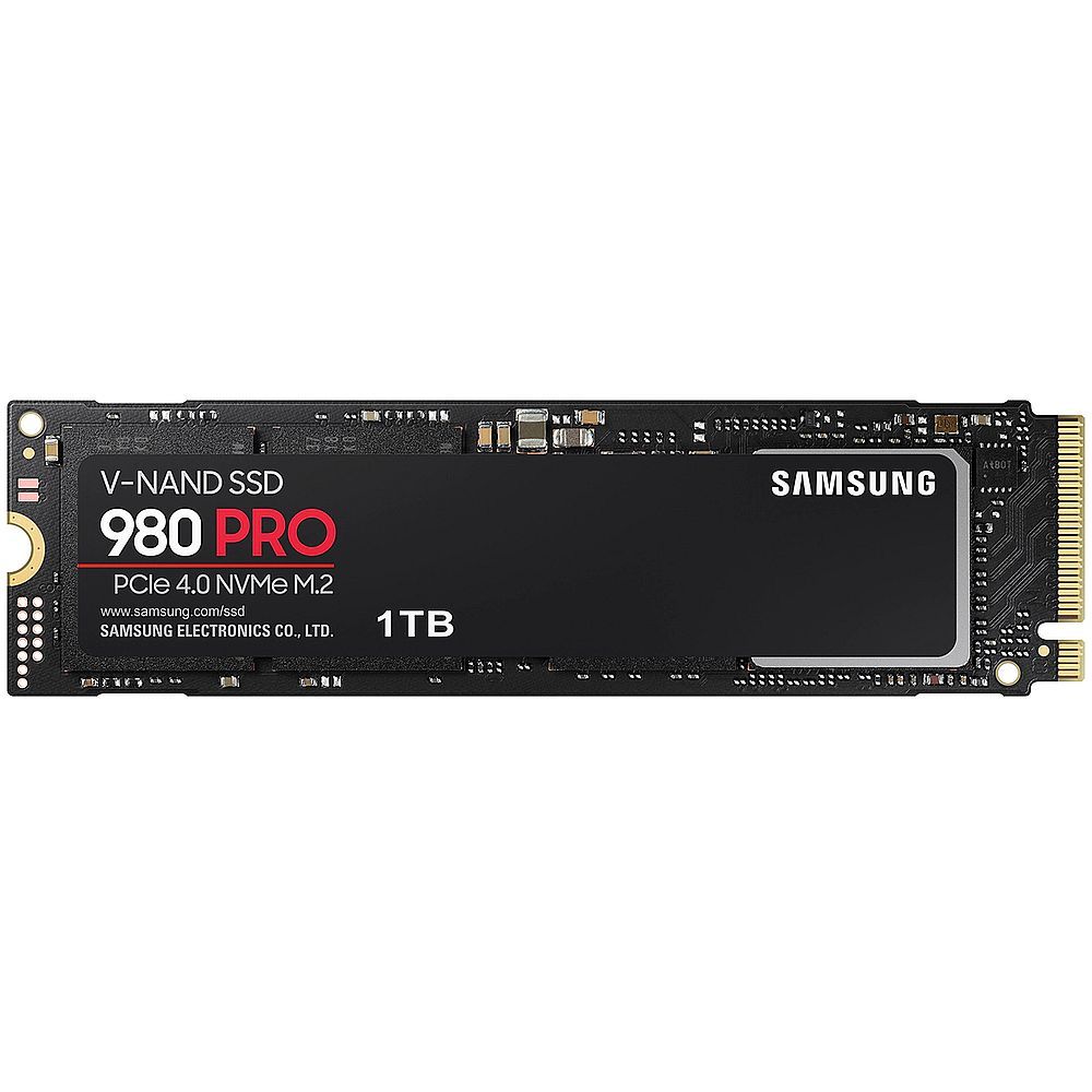 Твердотельный накопитель SSD Samsung 1TB M.2 2280 980 PRO PCIe Gen4x4 with NVMe 7000/5000, IOPS1000/1000K, MTBF 1.5M, 3D NAND TLC, 600TBW, 0,33DWPD
