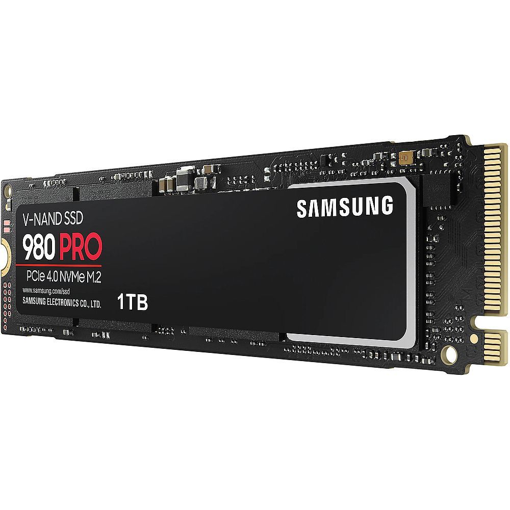 Твердотельный накопитель SSD Samsung 1TB M.2 2280 980 PRO PCIe Gen4x4 with NVMe 7000/5000, IOPS1000/1000K, MTBF 1.5M, 3D NAND TLC, 600TBW, 0,33DWPD