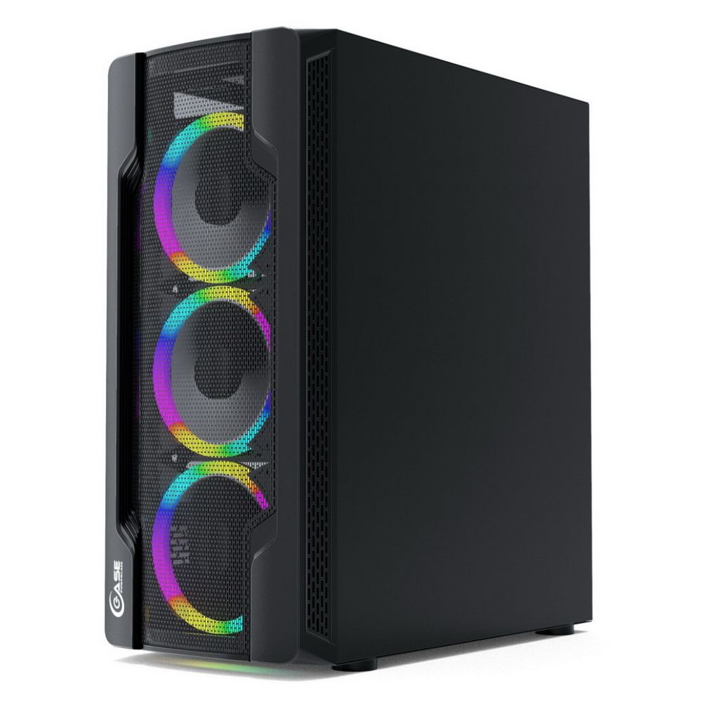 Корпус Powercase Mistral X4 Mesh LED, Tempered Glass, 4x 120mm 5-color fan, чёрный, ATX (CMIXB-L4)