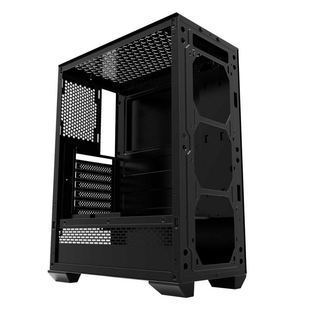 Корпус Powercase Mistral X4 Mesh LED, Tempered Glass, 4x 120mm 5-color fan, чёрный, ATX (CMIXB-L4)