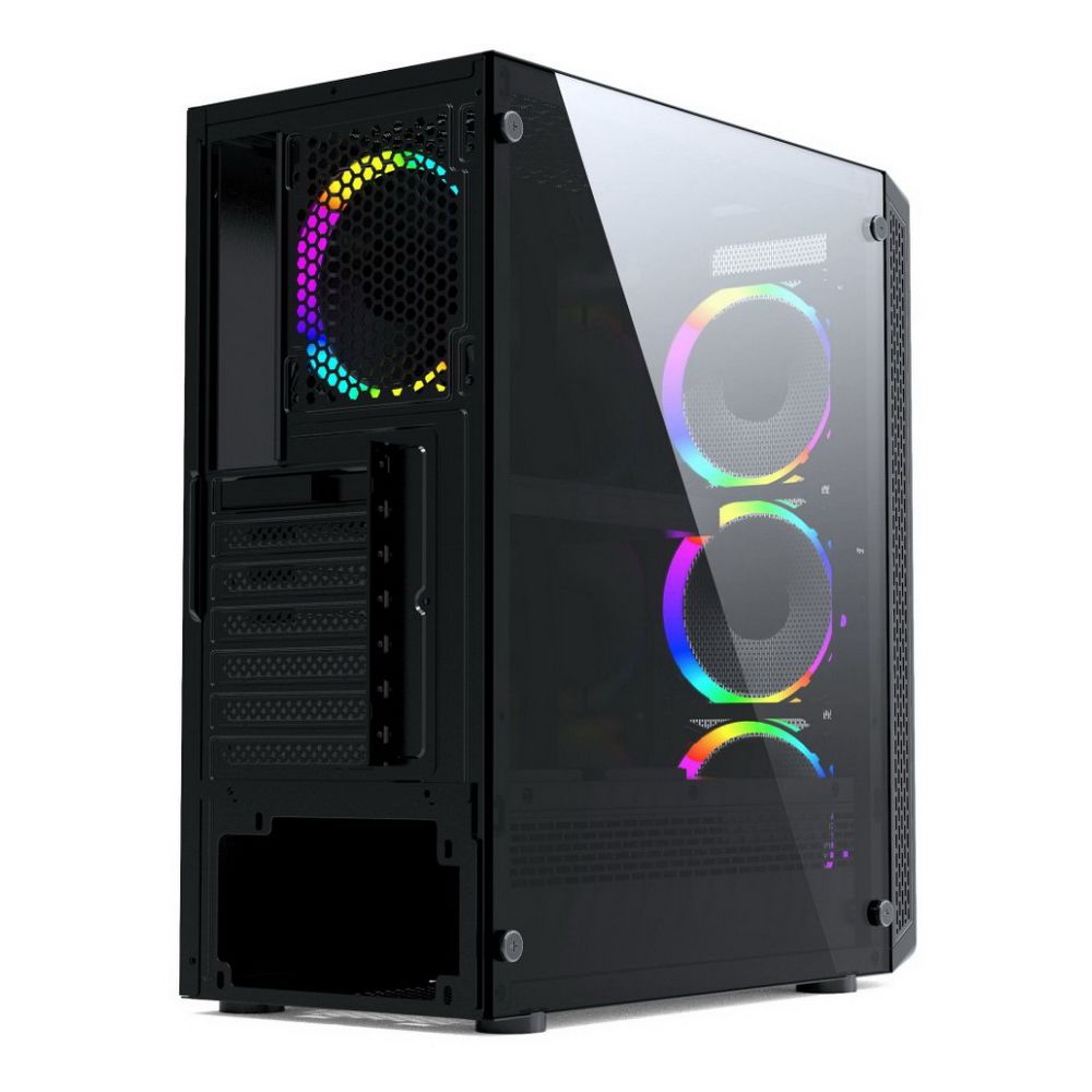 Корпус Powercase Mistral X4 Mesh LED, Tempered Glass, 4x 120mm 5-color fan, чёрный, ATX (CMIXB-L4)