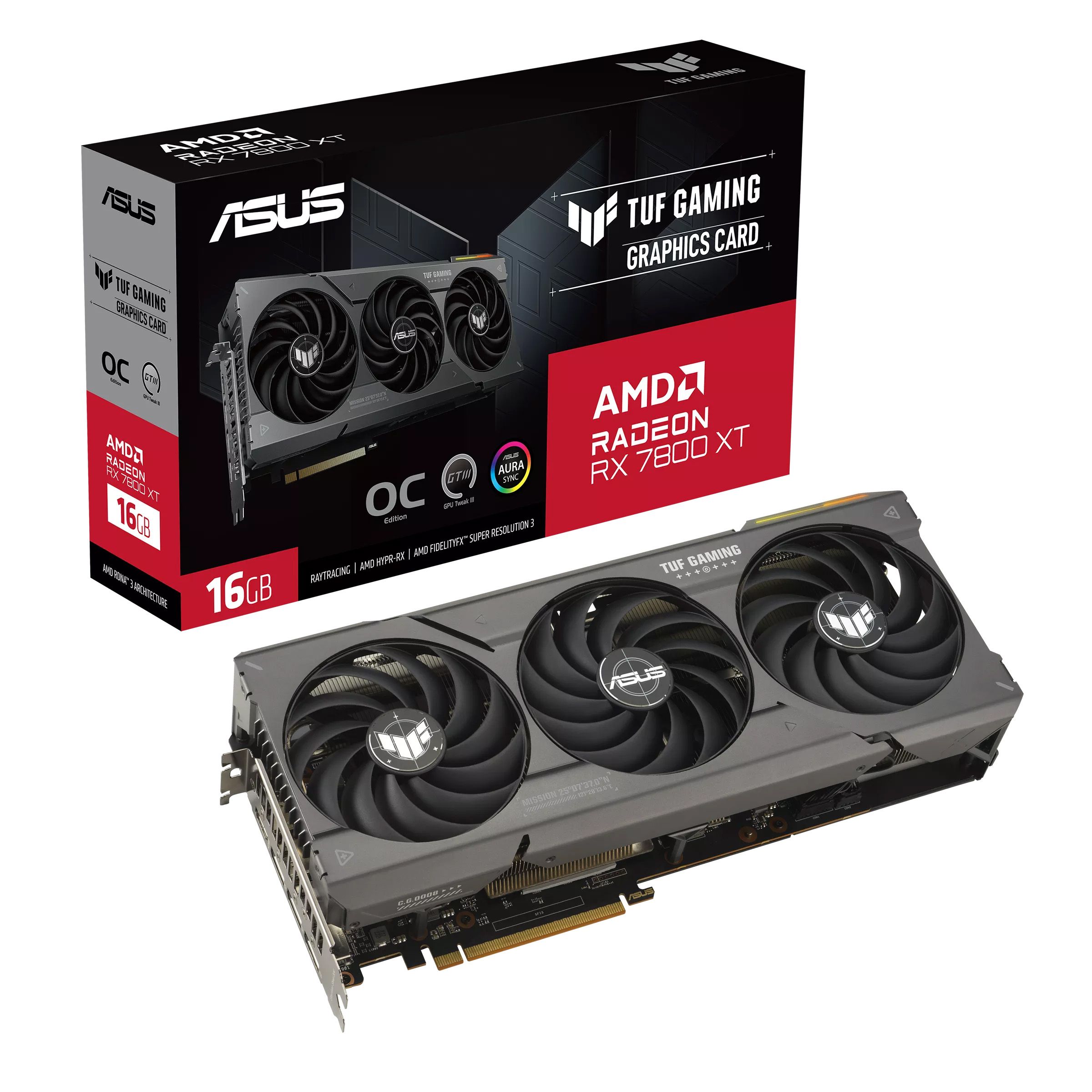 Видеокарта ASUS 90YV0JJ0-M0NA00 TUF-RX7800XT-O16GGAMIN