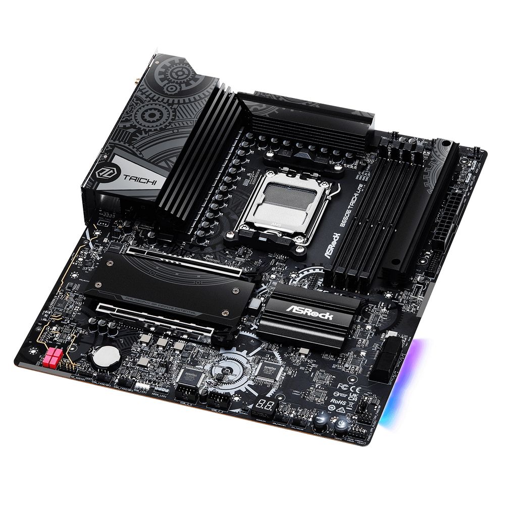 Материнская плата ASRock B650E TAICHI LITE, Socket AM5, AMD B650, 4xDDR5-5200, HDMI, 2xPCI-Ex16, 4xSATA3(RAID 0/1/10), 3xM.2, 6 Ch Audio, 1x2.5GLan, WiFi, (0+4)xUSB2.0, (11+2)xUSB3.2, (1+1)xUSB3.2 Type-C™, ATX, RTL