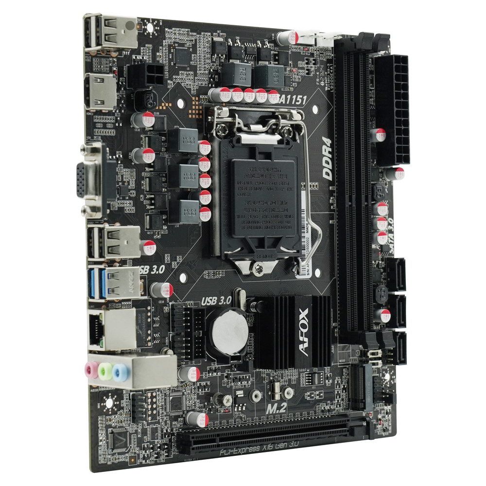 Материнская плата Afox IH110D4-MA5-V2 LGA1151 mATX 2xDDR4 PCIEx16 PCIEx1 M.2 HDMI VGA