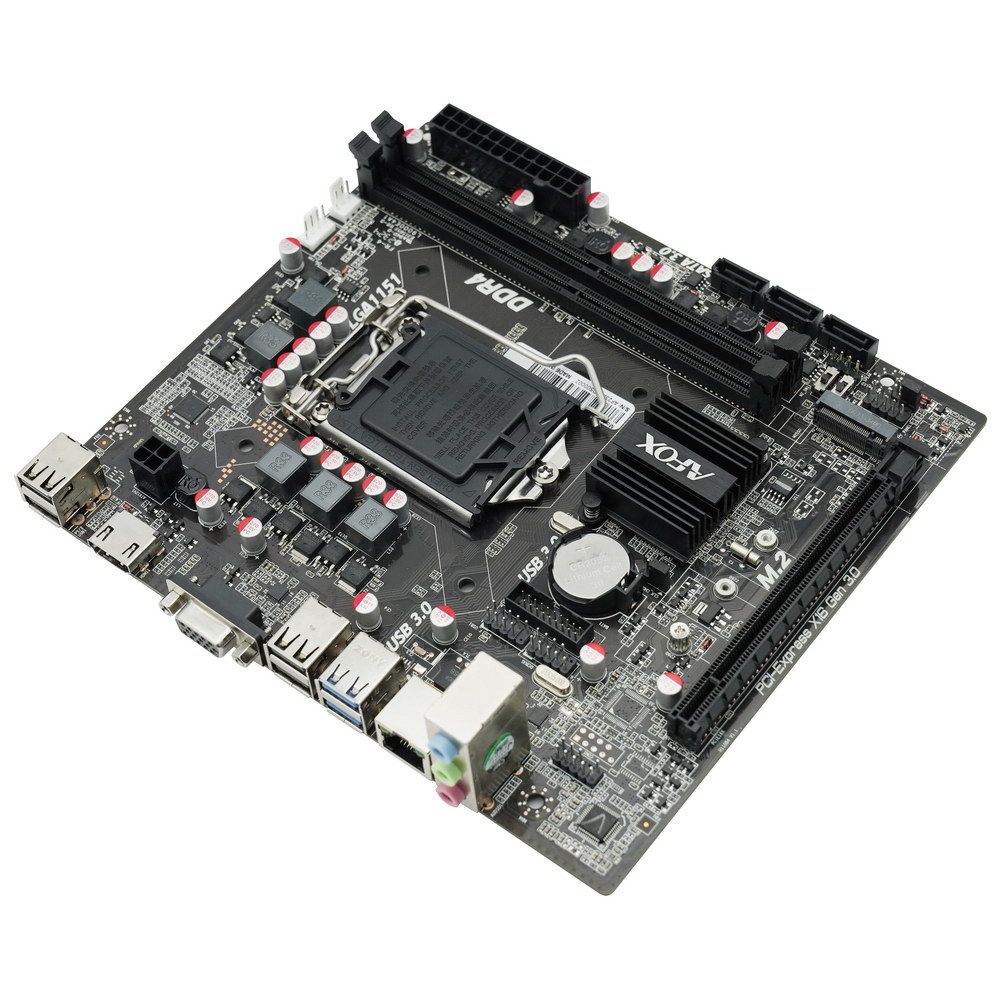 Материнская плата Afox IH110D4-MA5-V2 LGA1151 mATX 2xDDR4 PCIEx16 PCIEx1 M.2 HDMI VGA