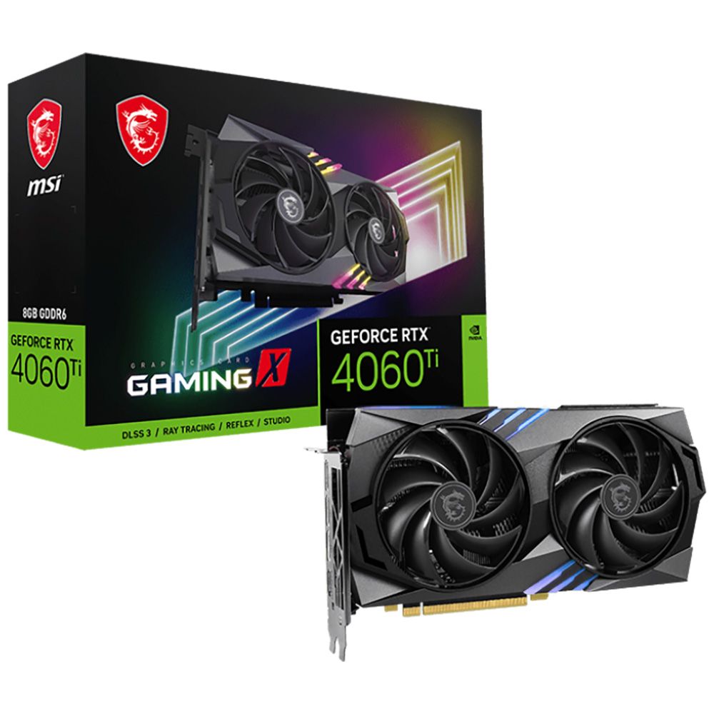 Видеокарта MSI RTX4060Ti GAMING 8GB GDDR6 128-bit DPx3 HDMI 2FAN RTL