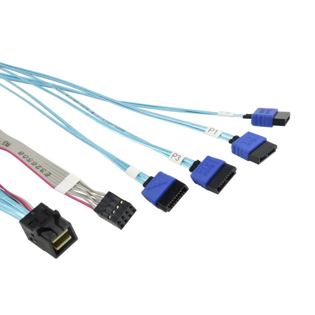 Кабель Supermicro MiniSAS HD to 4 SATA 60/60/60/60cm with Sideband Cable (CBL-SAST-0948)