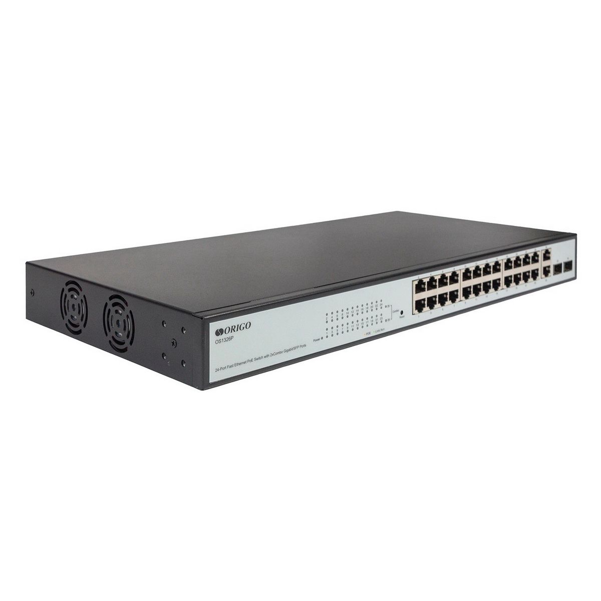 Коммутатор ORIGO OS1326P/280W/A1A Настраиваемый L2 PoE-коммутатор
24x100Base-TX PoE+,
2xCombo 1000Base-T/SFP,
PoE-бюджет 280 Вт