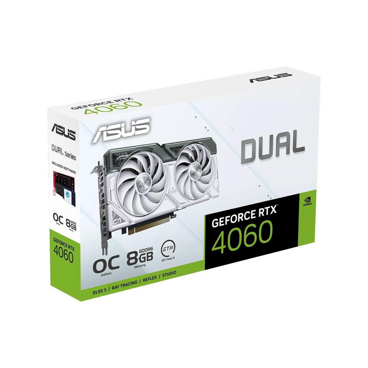 Видеокарта ASUS DUAL-RTX4060-O8G-WHITE /RTX4060,HDMI,DP*3,8G,D6
