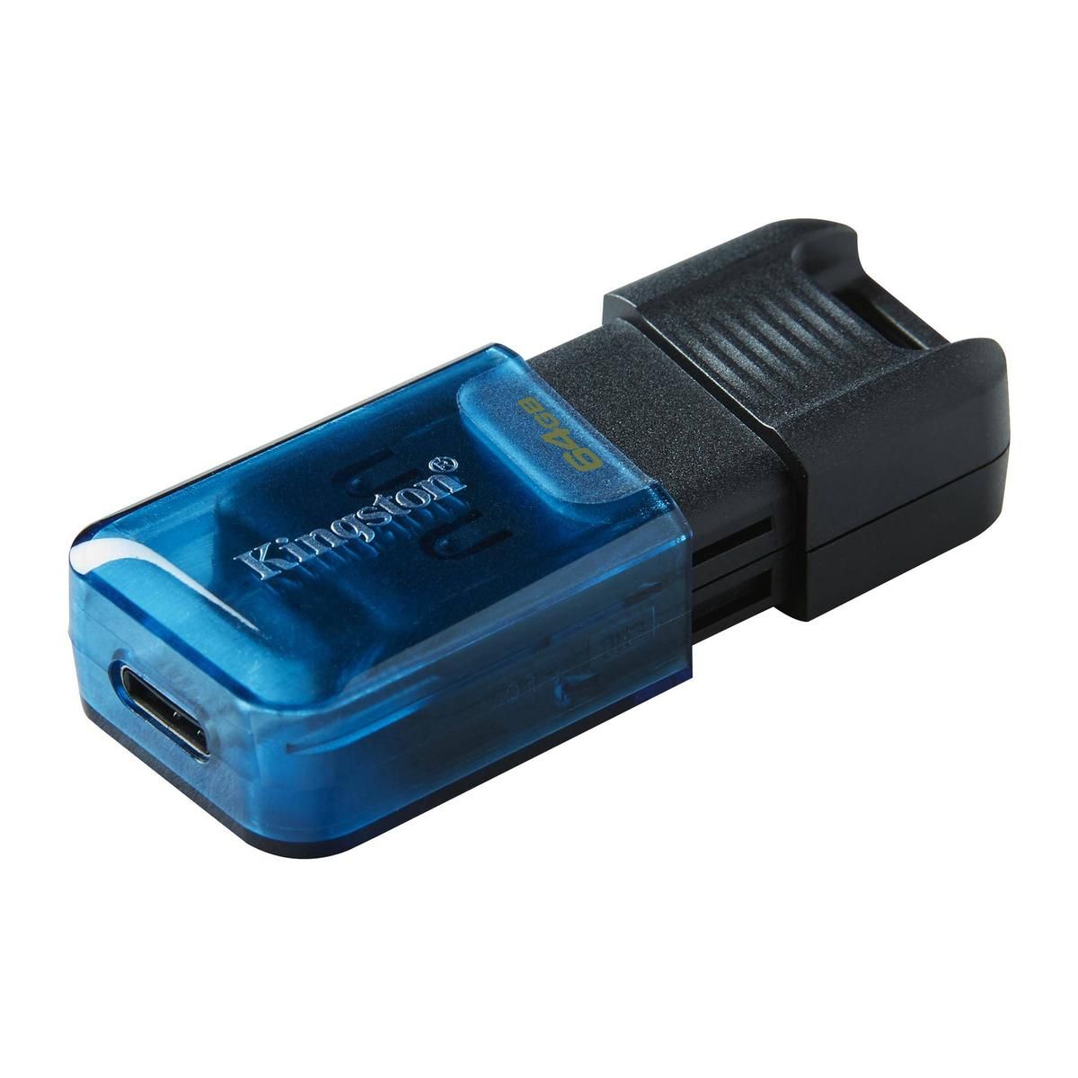 USB накопитель Kingston 64GB Kingston DataTraveler 80 M USB Flash USB 3.2 Gen 1/Type C, 200Mb/s RTL