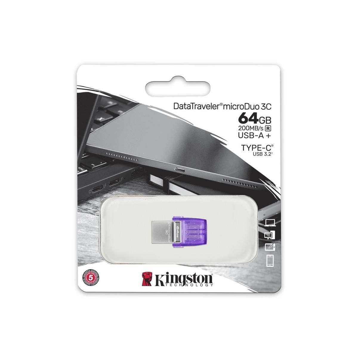 USB накопитель Kingston 64GB DataTraveler microDuo 3C