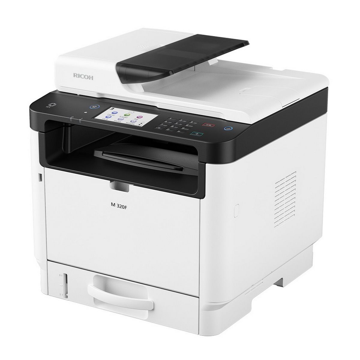 Ricoh M 320F A4, МФУ, лазерное, черно-белое, 32стр/мин, 1200dpi, 400МГц, 256Мб, 35АПД, 250+50, USB/Ethernet, (408534)