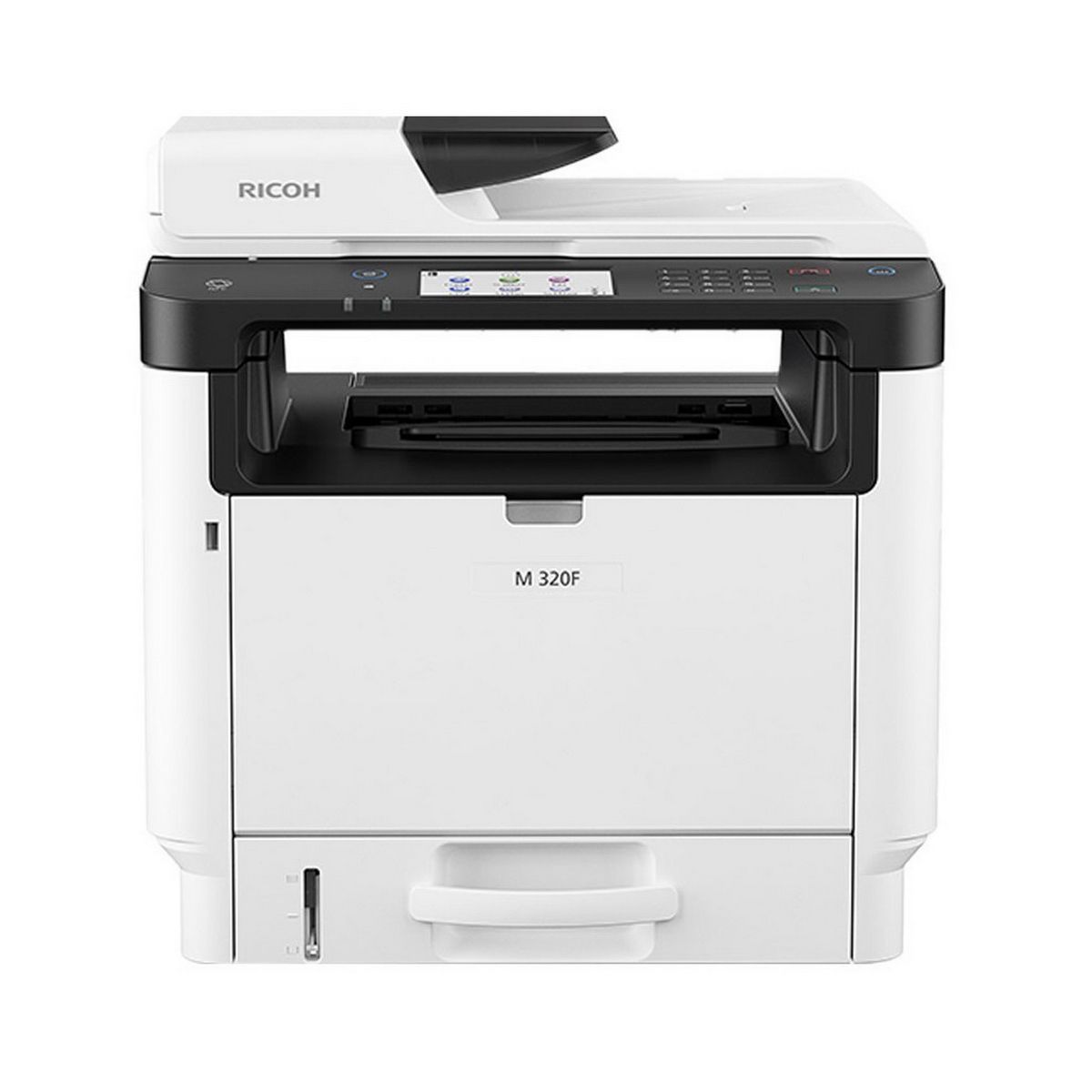 Ricoh M 320F A4, МФУ, лазерное, черно-белое, 32стр/мин, 1200dpi, 400МГц, 256Мб, 35АПД, 250+50, USB/Ethernet, (408534)