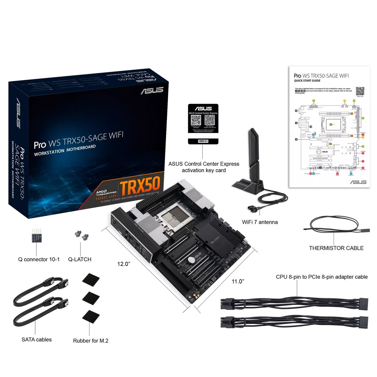 Материнская плата ASUS PRO WS TRX50-SAGE WIFI /AMD STR5,TRX50,PCIE 5.0,WS MB