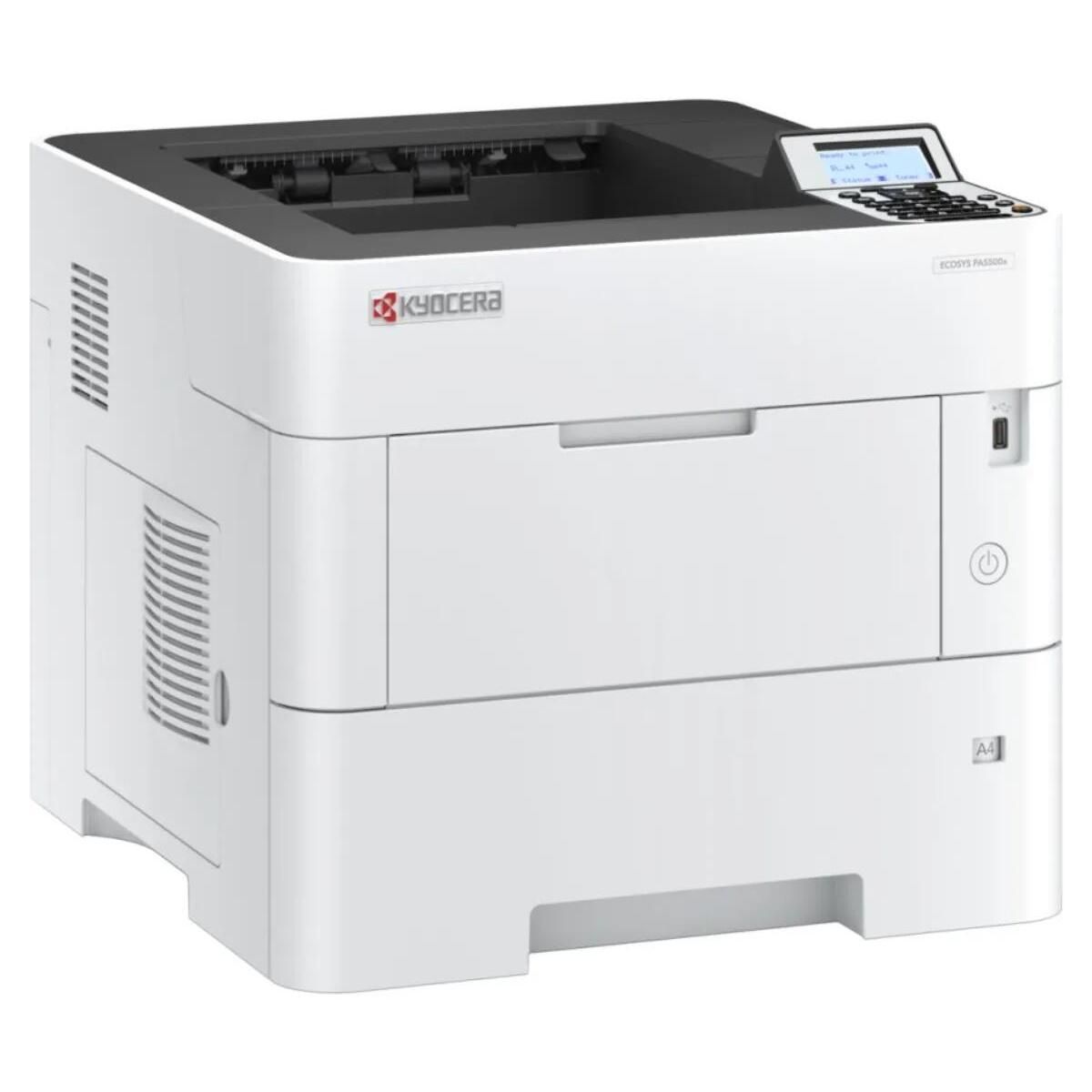 Kyocera Ecosys PA5500x А4, принтер, лазерный, черно-белый, 55стр/мин, 1200dpi, 1400МГц, 512Мб, 100+500, AirPrint/USB/Ethernet, 10000стр/картридж, (110C0W3NL0)
