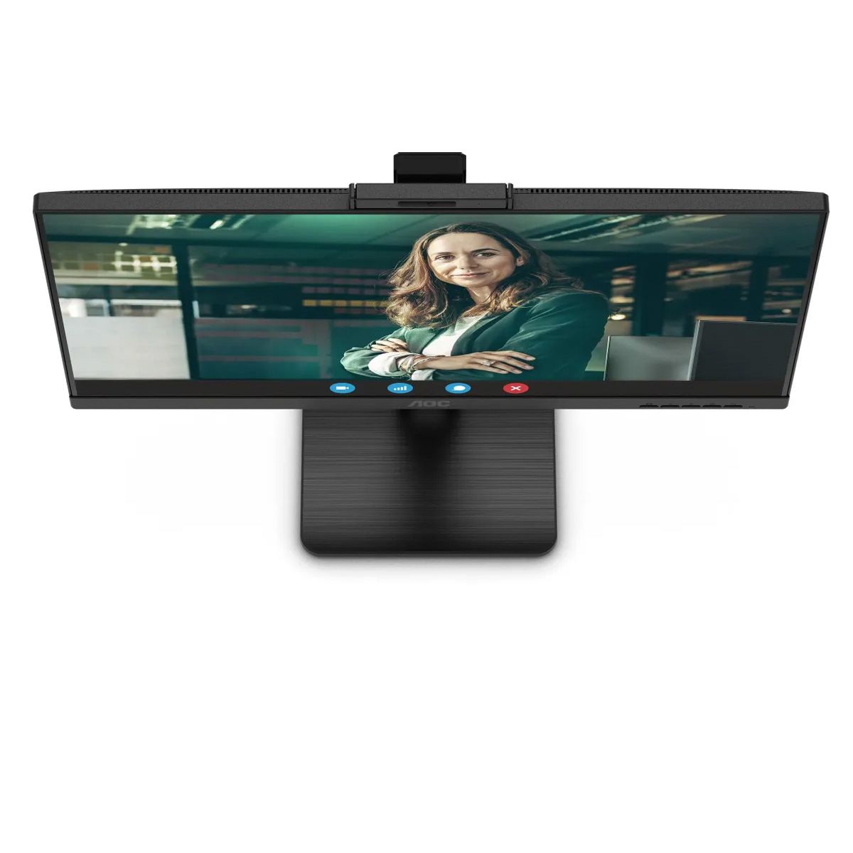 Монитор AOC 23.8" 24P3QW Black (IPS, 1920x1080, 2xHDMI+DP, USB Hub, 4 ms, 178°/178°, 300 cd/m, 50M:1 (1000:1), 75Hz, MM, Camera, Pivot)